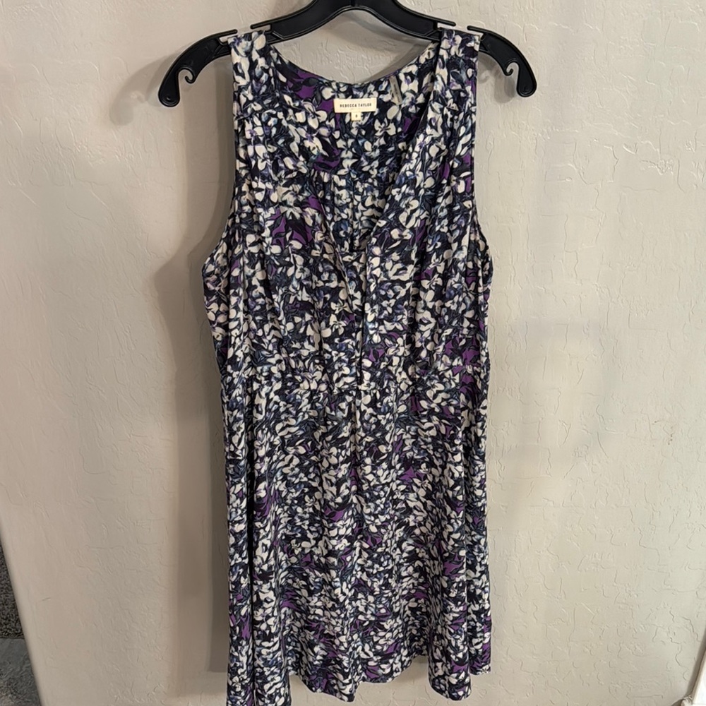 Rebecca Taylor Purple and White Floral Dress